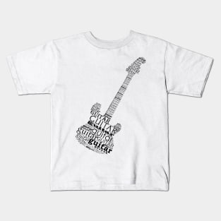 Typographic guitar Kids T-Shirt